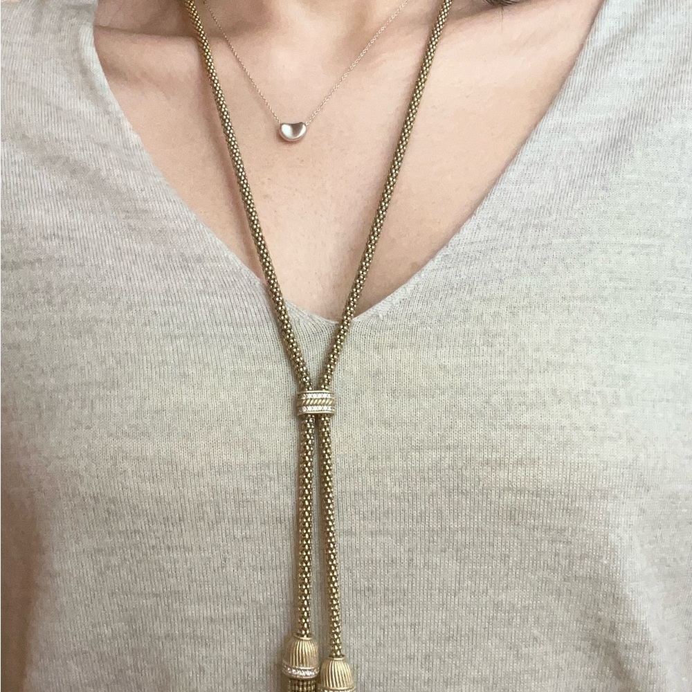 Elegant Gold Tassel Necklace